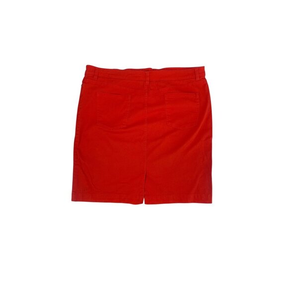 🧡 Jones New York Sport Orange Stretch Denim Mini Skirt 16 🧡 - Picture 3 of 6
